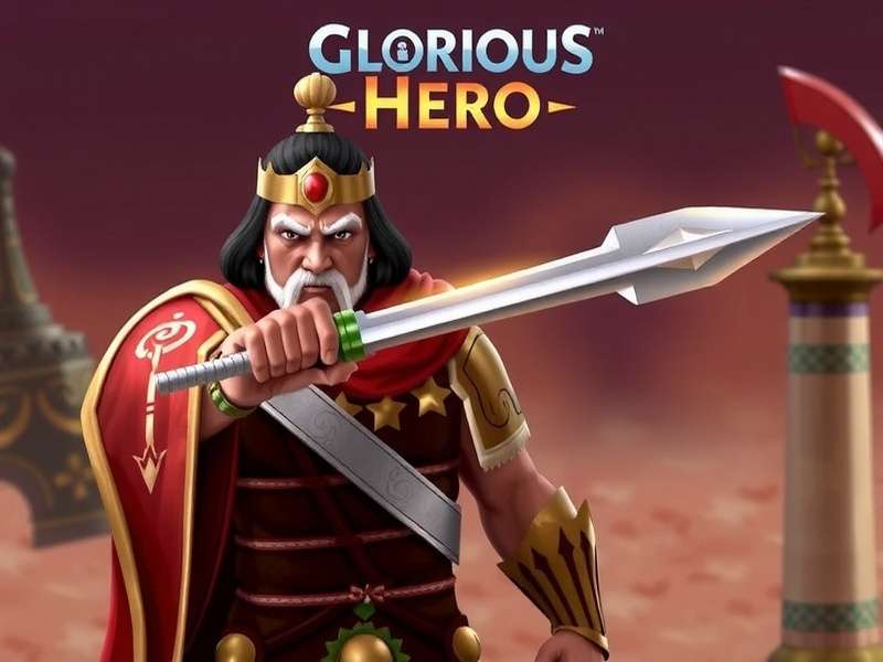 Glorious Hero Game Banner Showcasing Indian Warrior
